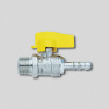 Кран шаровой  газовый флажок, под шланг 1/2  NORMGAS F.I.V.-8107R104 (Италия)