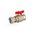 Кран с накидной гайкой и уплотнением никелированный 3/4" в-в UNI-FITT (Италия)