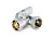 Кран шаровой для стиральных машин ННВ 1/2" x 3/4" х 1/2" проходной UNI-FITT